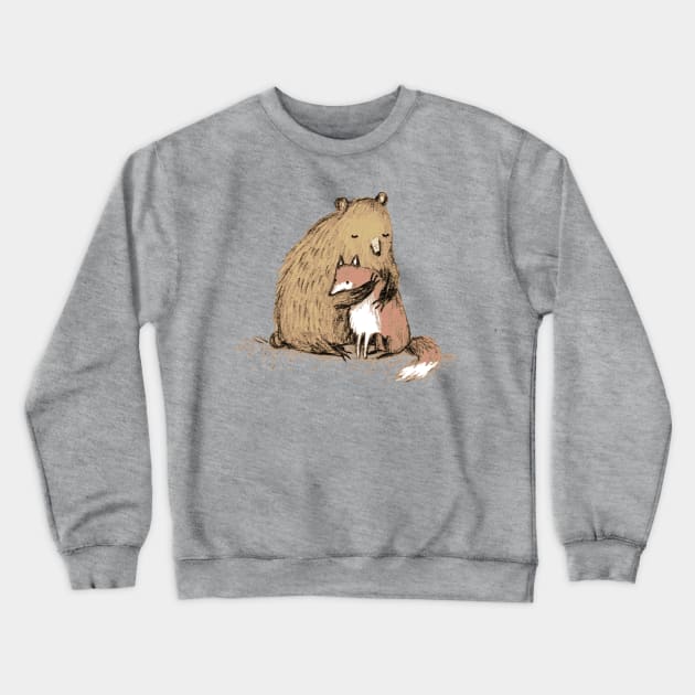 Grizzly Hugs Crewneck Sweatshirt by Sophie Corrigan